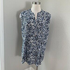 Cocomo Woman Plus 3X Sleeveless Tunic Top Button Front Stretch Blouse Shirt